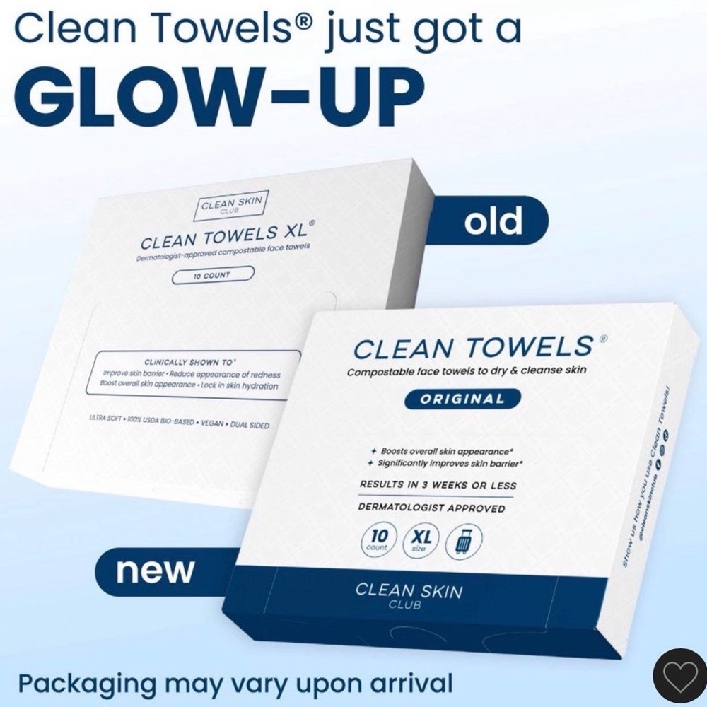 Clean Skin Club Travel Disposable Face Towel For Improved Skin - XL - 10 Count - Picture 4 of 4